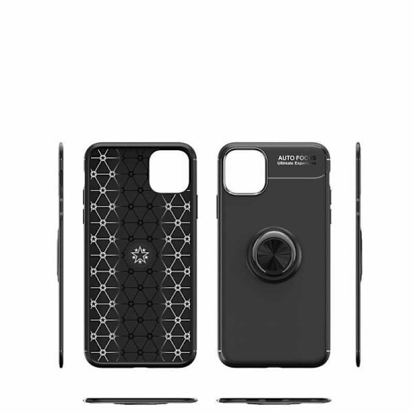 iPhone 11 Pro Max käytännöllinen iskunkestävä suojus sormustelineellä V3 Black