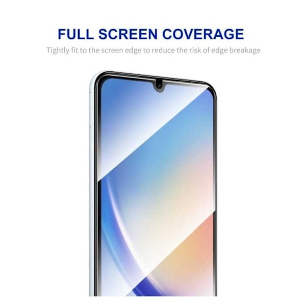Samsung A15 5G FullFrame 0,26 mm 2,5D 9H hærdet glas Transparent