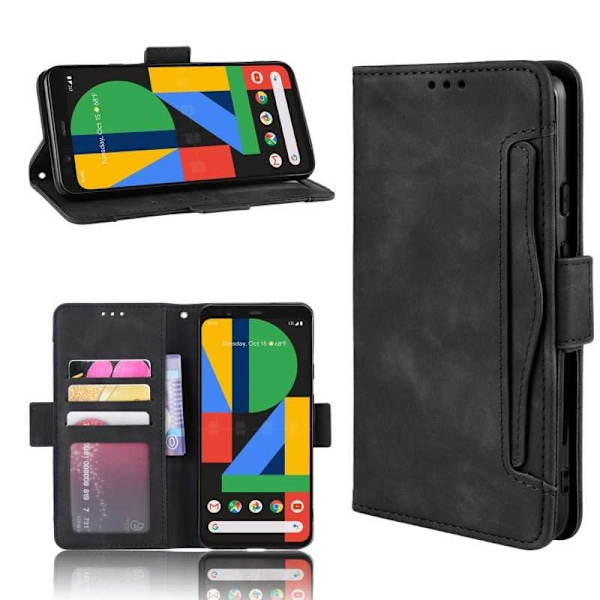 Google Pixel 4 XL -lompakkokotelo, PU-nahkainen 6-taskuinen Winston V3 Black