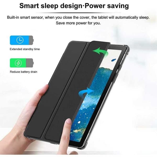 Galaxy Tab A7 10.4" Flip Case Infiland Smart Stand Black