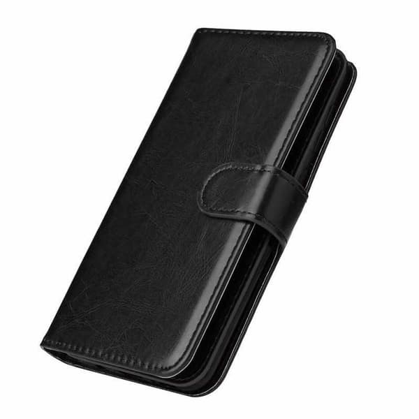 Käytännöllinen Samsung A70 lompakkokotelo 10 taskulla Black