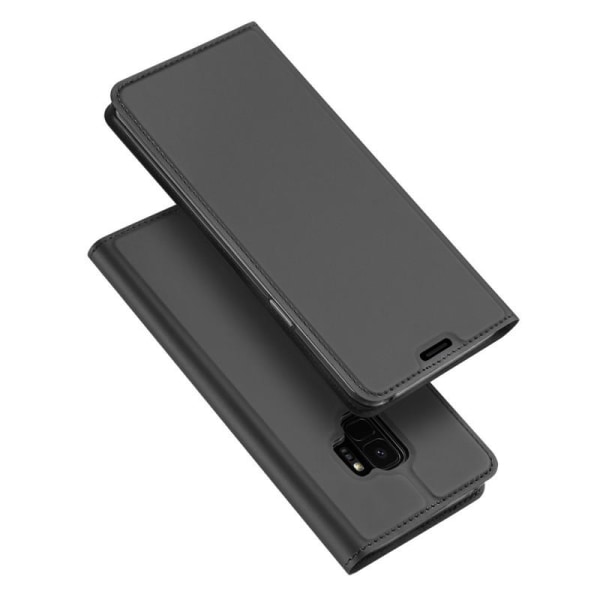 Samsung S9 Plus Exclusive Flip Case Smooth-kortspor Black