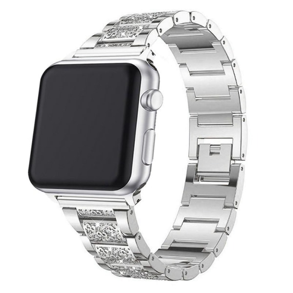 Apple Watch 40 mm / 38 mm eksklusivt metalarmbånd med Strass Ray Silver