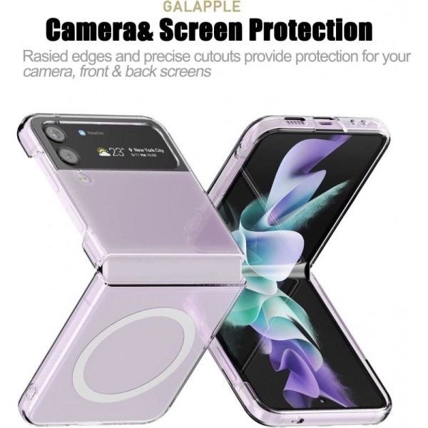 Samsung Z Flip 3 läpinäkyvä iskunvaimenninkotelo, MagSafe-yhteen Transparent