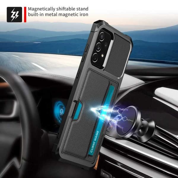 Samsung A72 4G / 5G Iskunkestävä kansi korttipaikalla Solid V2 Black