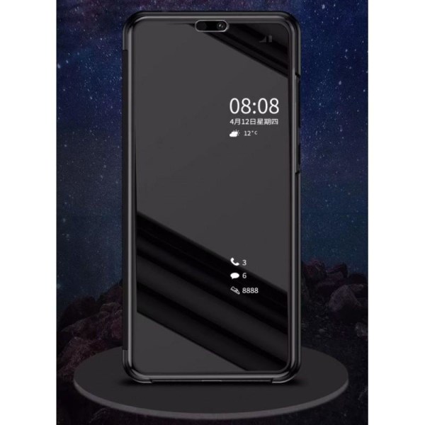 Huawei P20 Lite Smart Flip Case Clear View Seisova V2 Rocket Svart