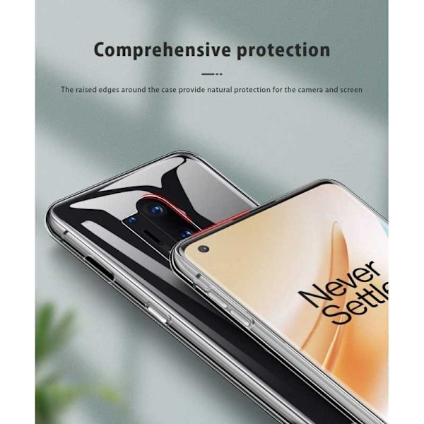 OnePlus 8 Pro stødabsorberende blødt etui Enkelt Transparent