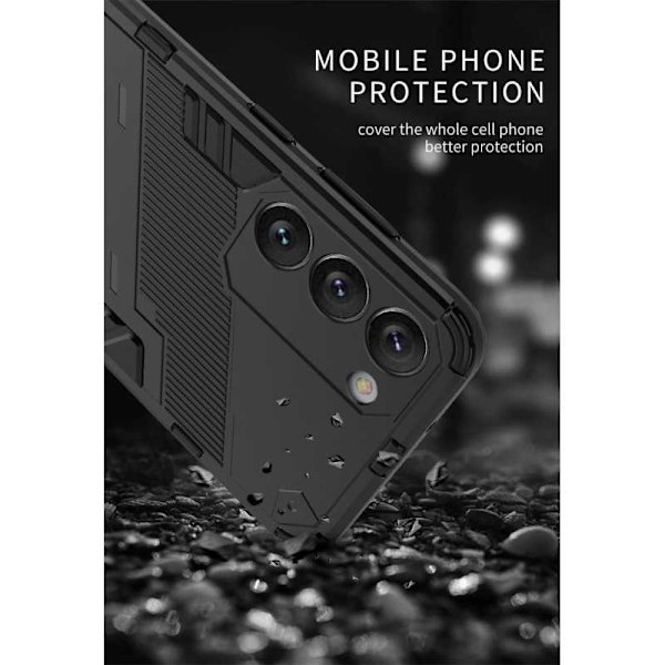 Samsung S23 stødsikkert cover med Kickstand ThinArmor V2 Mörkgrön