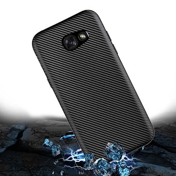 Samsung J4 Plus 2018 Stöttåligt Skal FullCarbon V2 Svart