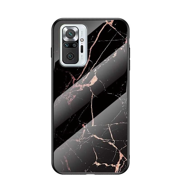 Redmi Note 10 Pro Marble shell 9H hærdet glasbagside Glassback V2 MultiColor Emerald Green