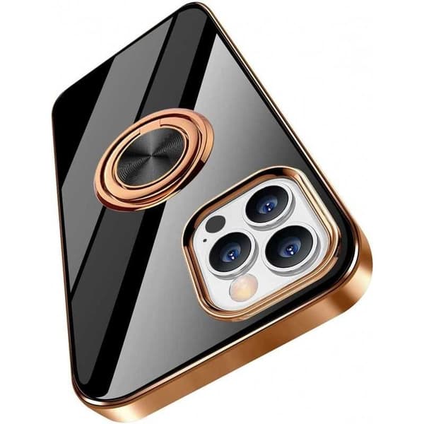 iPhone 12 Pro Max elegantti ja iskunkestävä kotelo Flawless sormustelineellä Rosa