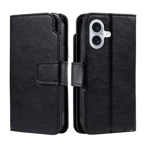 iPhone 16 Praktisk Plånboksfodral med 12-Fack Array V4