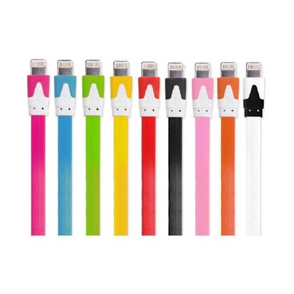 1m Trasselfri Lightning Kabel Quick Charge 3.0 Gul