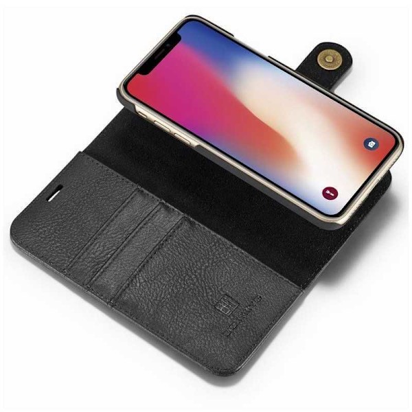 Mobiililompakko Magnetic DG Ming iPhone X & XS Black