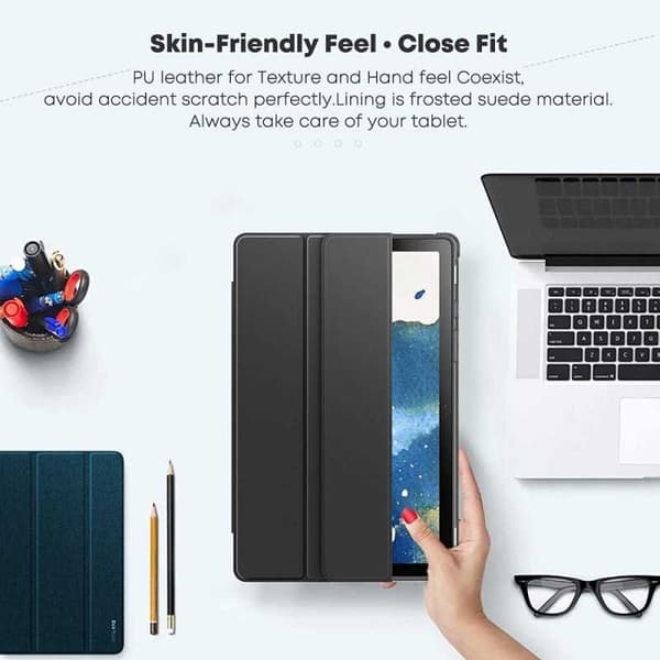 Galaxy Tab A7 10.4" Flip Case Infiland Smart Stand Black