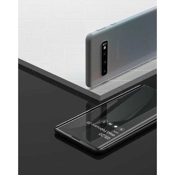 Samsung S10 Smart Flip Case Clear View Seisova V3 Rocket Black