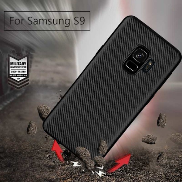 Samsung Galaxy S9 Iskunkestävä suojus FullCarbon V2 Svart