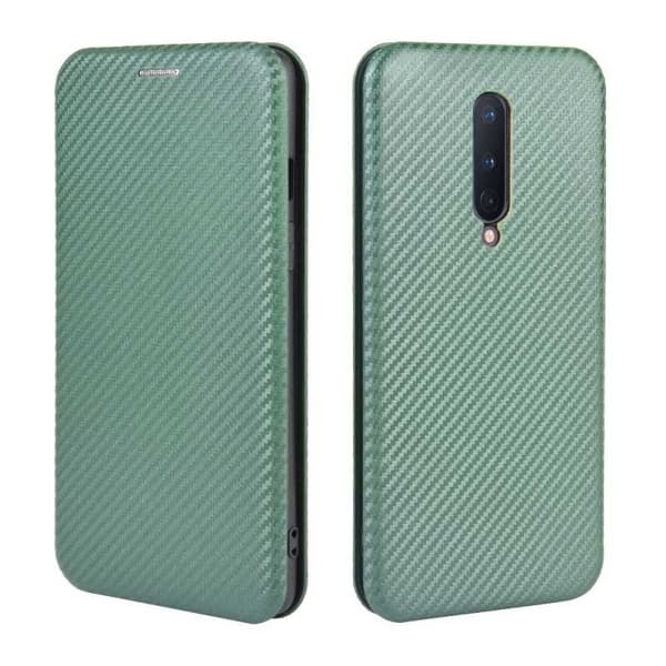 OnePlus 8 Flipfodral Kortfack CarbonDreams Grön Grön