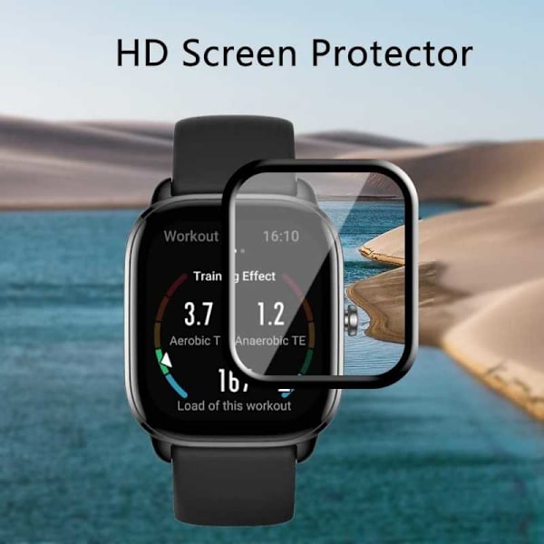 2-PACK Amazfit GTS 4 Mini Hærdet glas FullFrame 3D 0,2 mm 9H Transparent