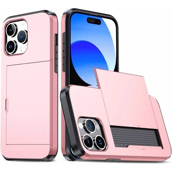 iPhone 14 Pro Stødsikkert dækkortrum StreetWise - Rose Gold