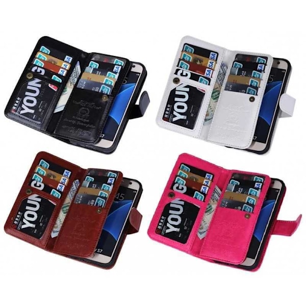 Samsung J1 Practical Wallet Case med 11-bakke Array Svart