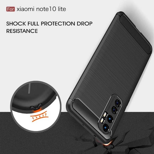 Xiaomi Mi Note 10 Lite Shockproof Shell SlimCarbon Black