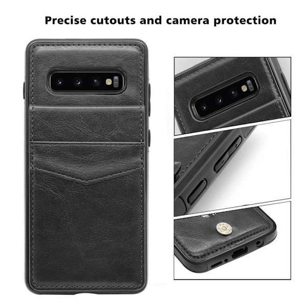 Samsung S10e Mobilskal Korthållare 4-FACK Retro V3 Rosenguld