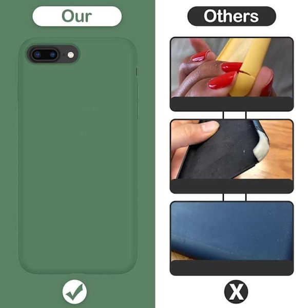 Gummibelagt stødsikker etui iPhone 7 Plus / 8 Plus- Grøn