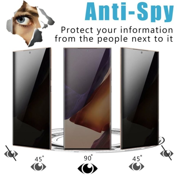 Samsung S21 Ultra Privacy FullFrame hærdet glas 0,26 mm 3D 9H Transparent
