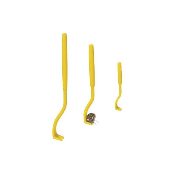 3-PACK Fästingplockare Verktyg Olika Storlek Gul
