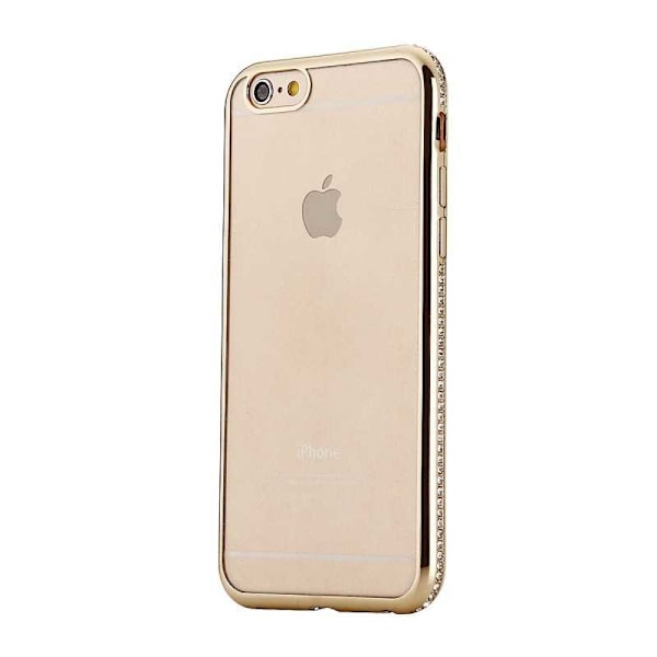 iPhone SE (2020 & 2022) Iskuja vaimentava kumikuori strassilla Svart