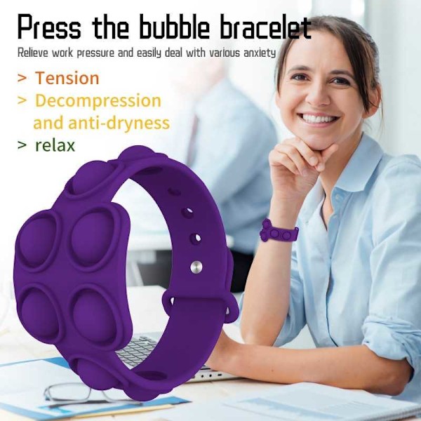 2-PACK POP-IT Fidget Watch Lila