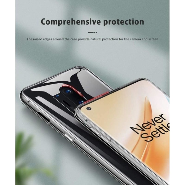 OnePlus 8 Pro stødabsorberende blødt etui Enkelt Transparent