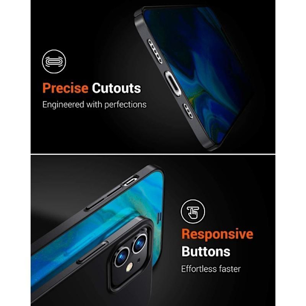 iPhone 14 Max Ultra-ohut kumipinnoitettu Mattavärinen Basic V2 Black
