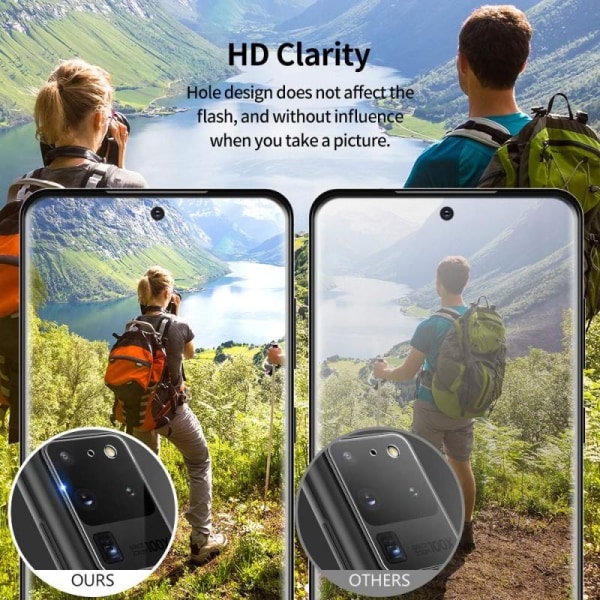 2-PACK Samsung S20 Ultra Camera Protection Objektivbeskyttelse Transparent