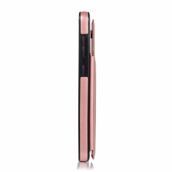 Samsung A50 Støtsikker deksel kortholder 3-POCKET Flippr Rosengu Pink gold