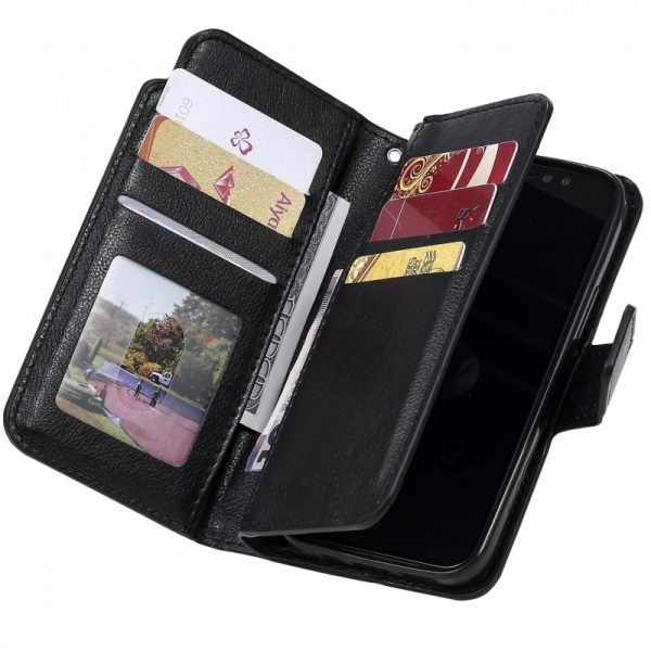 iPhone 14 Pro käytännöllinen lompakkokotelo 12-taskuisella Array Black