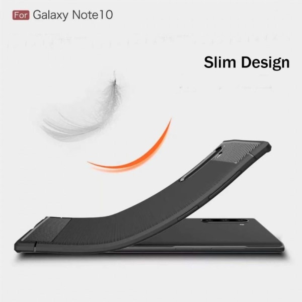 Samsung Note 10 Plus Stöttåligt Skal SlimCarbon Svart