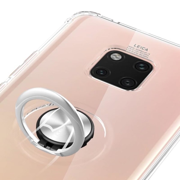Huawei Mate 20 Pro Støtsikker skall med ringholder Fresh Transparent