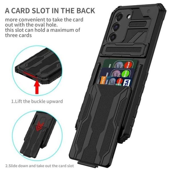 Samsung S23 Plus Stöttåligt Skal Kickstand & Kortfack ThinArmor V3