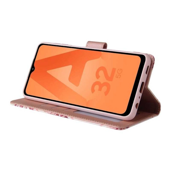 Samsung A32 5G Trendigt Plånboksfodral Sparkle 4-FACK Rosa
