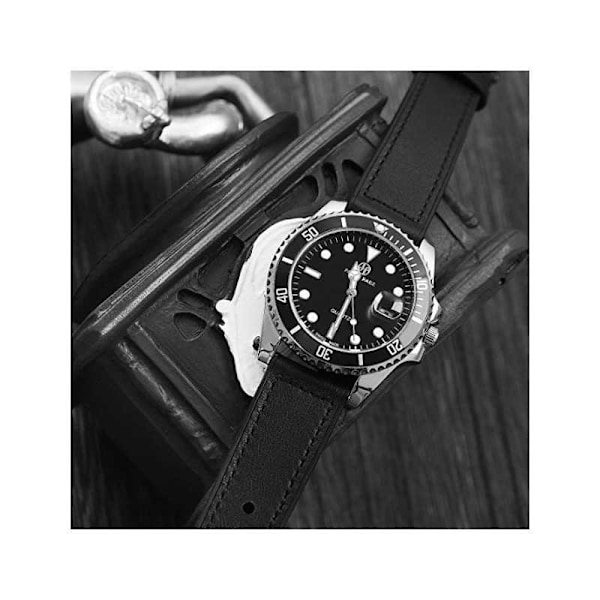 Universal Premium urrem PU-læder - 22 mm Svart