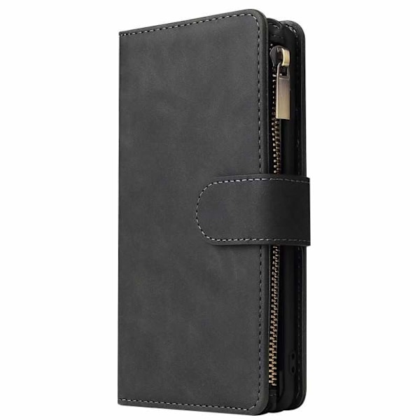Samsung S10 multifunktionelt pung etui Lynlås 8-rum Black