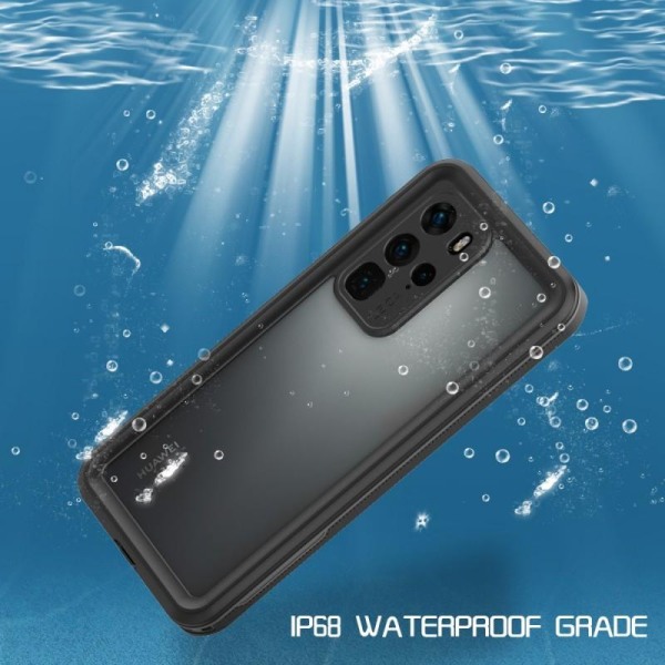 Huawei P40 Pro fuld dækning vandtæt premium cover - 2m Transparent