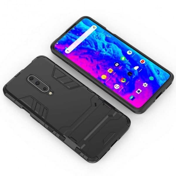 OnePlus 7 Pro Iskunkestävä suojus jalustalla ThinArmor Black