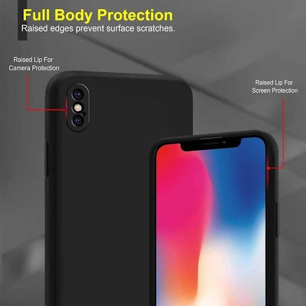 iPhone XS Max Gummieret skalvæske - Sort