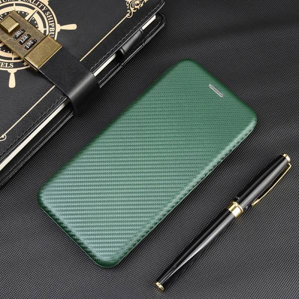OnePlus 7T Pro Flip Case -korttipaikka CarbonDreams Green Green