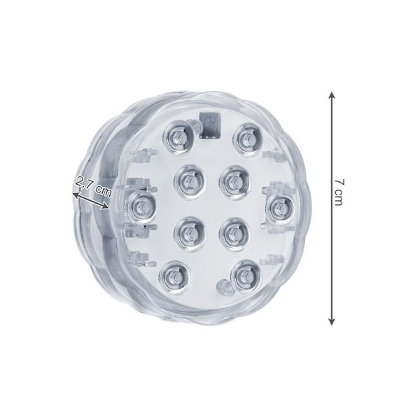 2-PACK Vandtæt dekorativ LED-belysning Transparent
