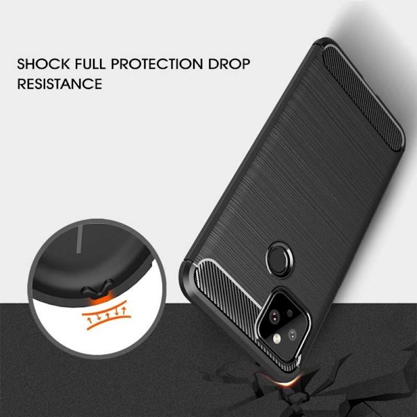 Google Pixel 5 Shockproof Shell SlimCarbon Black