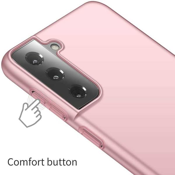 Samsung S21 Plus Ultraohut kumipinnoitettu Cover Basic V2 Pink gold